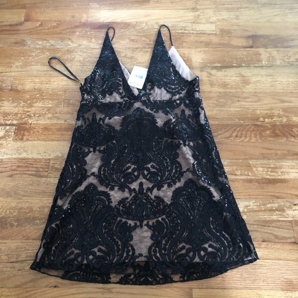 NWT Free People Night Shimmer Mini Dress - Picture 4 of 6